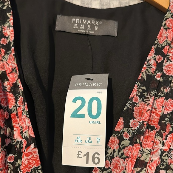 Primary Black and Pink Floral Long Sleeve Dress NWT - Picture 10 of 11